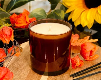 Non Toxic Scented Candles in Amber Glass Jars