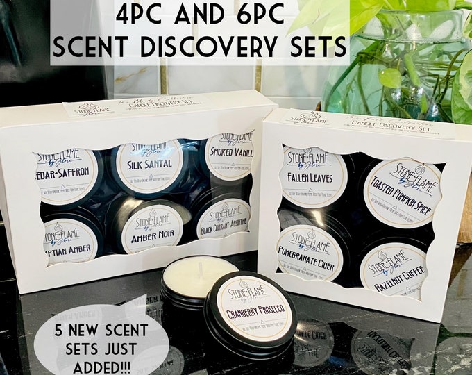 Featured listing image: New Sets - 4pc and 6pc Candle Scent Discovery Sets