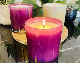 14oz Iridescent Non Toxic Scented Candles in Iridescent Jars