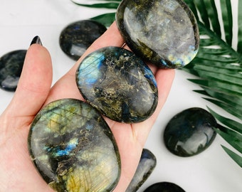 Labradorite Crystal Palm Stones