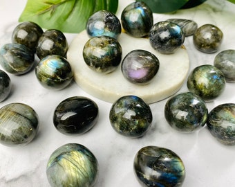 All Flashy Labradorite Tumbled Stones