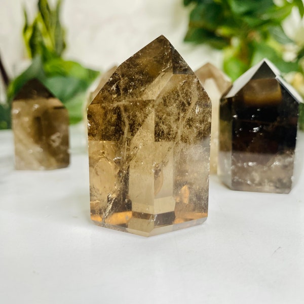High Grade Smoky Quartz Towers /Crystal Statement Pieces/Small Crystal Tower/Ethically Sourced Crystal/Crystal Gift Idea/Crystal Decor