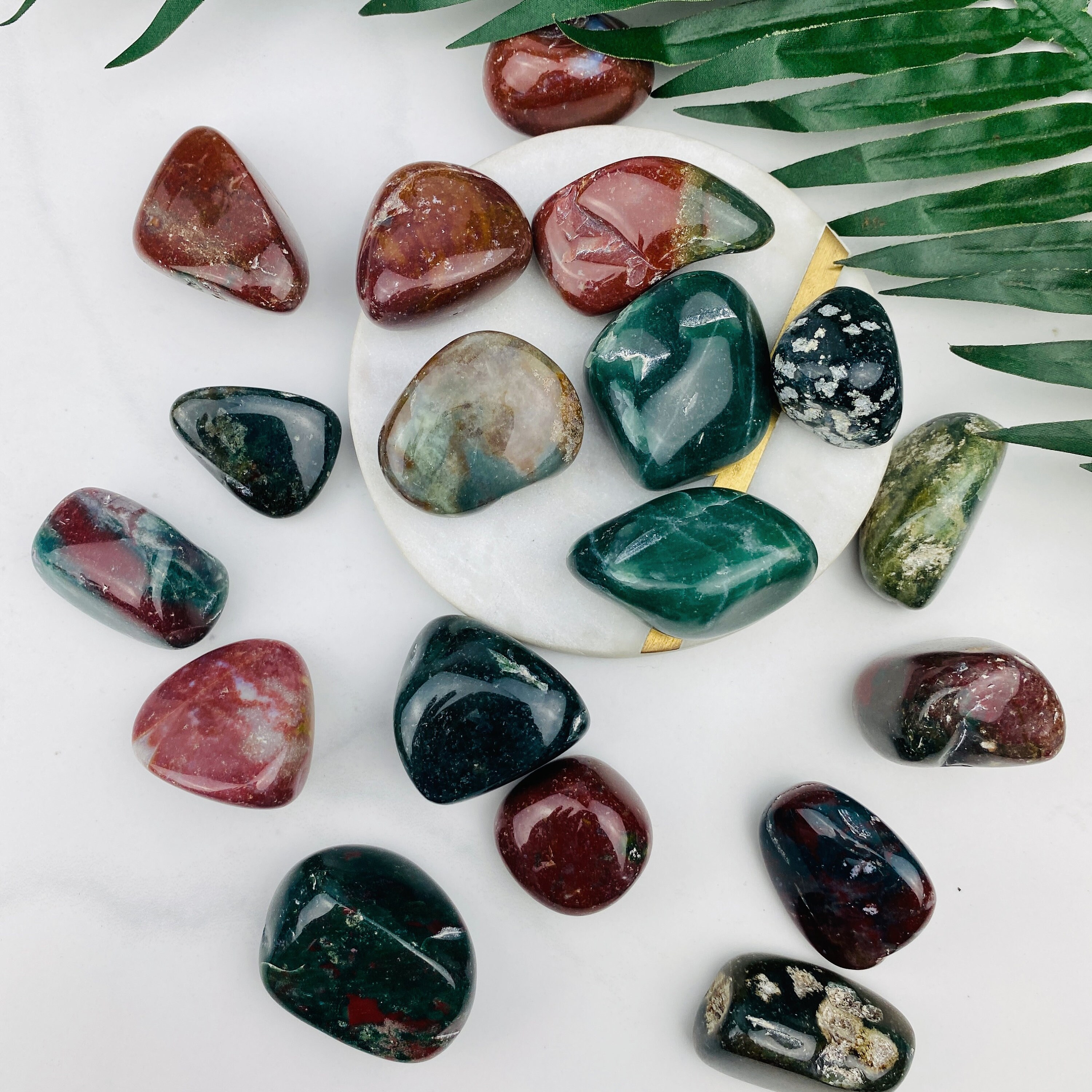 XL Ocean Jasper Tumbled Stones//Tumbled Stones//Ocean Jasper Crystals…