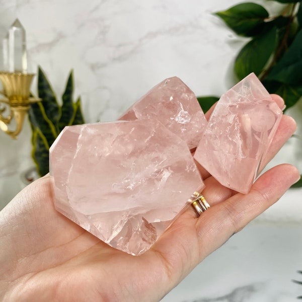 Gemmy Rose Quartz Free Form Crystals/Genuine Rose Quartz Crystal/Genuine Gemstone/Ethically Sourced Crystal/Crystal Gridding