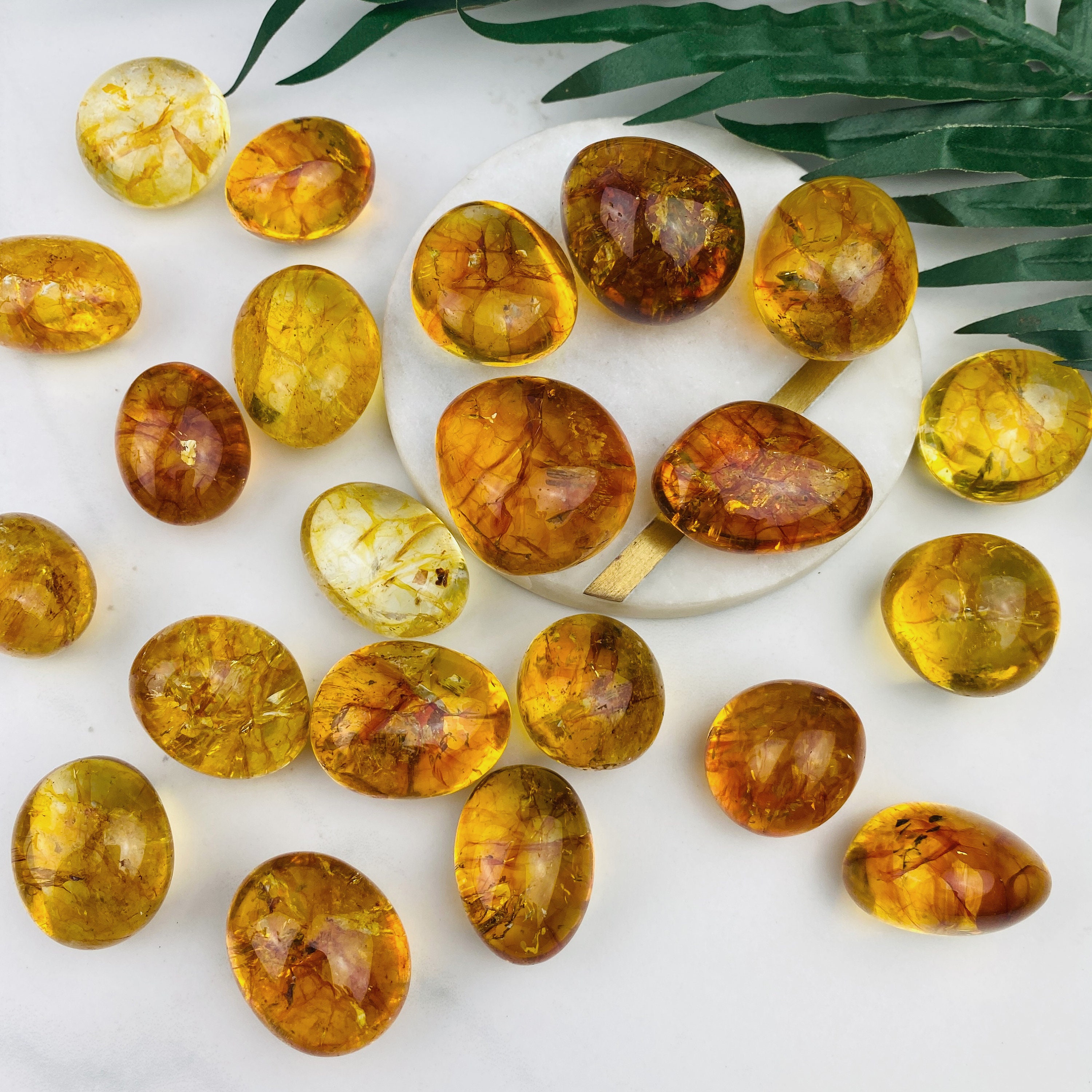 XL RARE Madiera Citrine Tumbled Stones//Natural Citrine//Tumbled Gems…