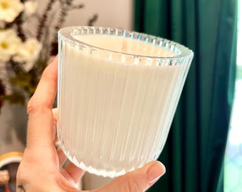 13oz Non Toxic Scented Candles in Luxurious Fluted Glass Jars