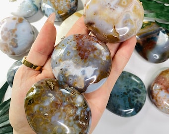 8th Vein Ocean Jasper Palm Stones
