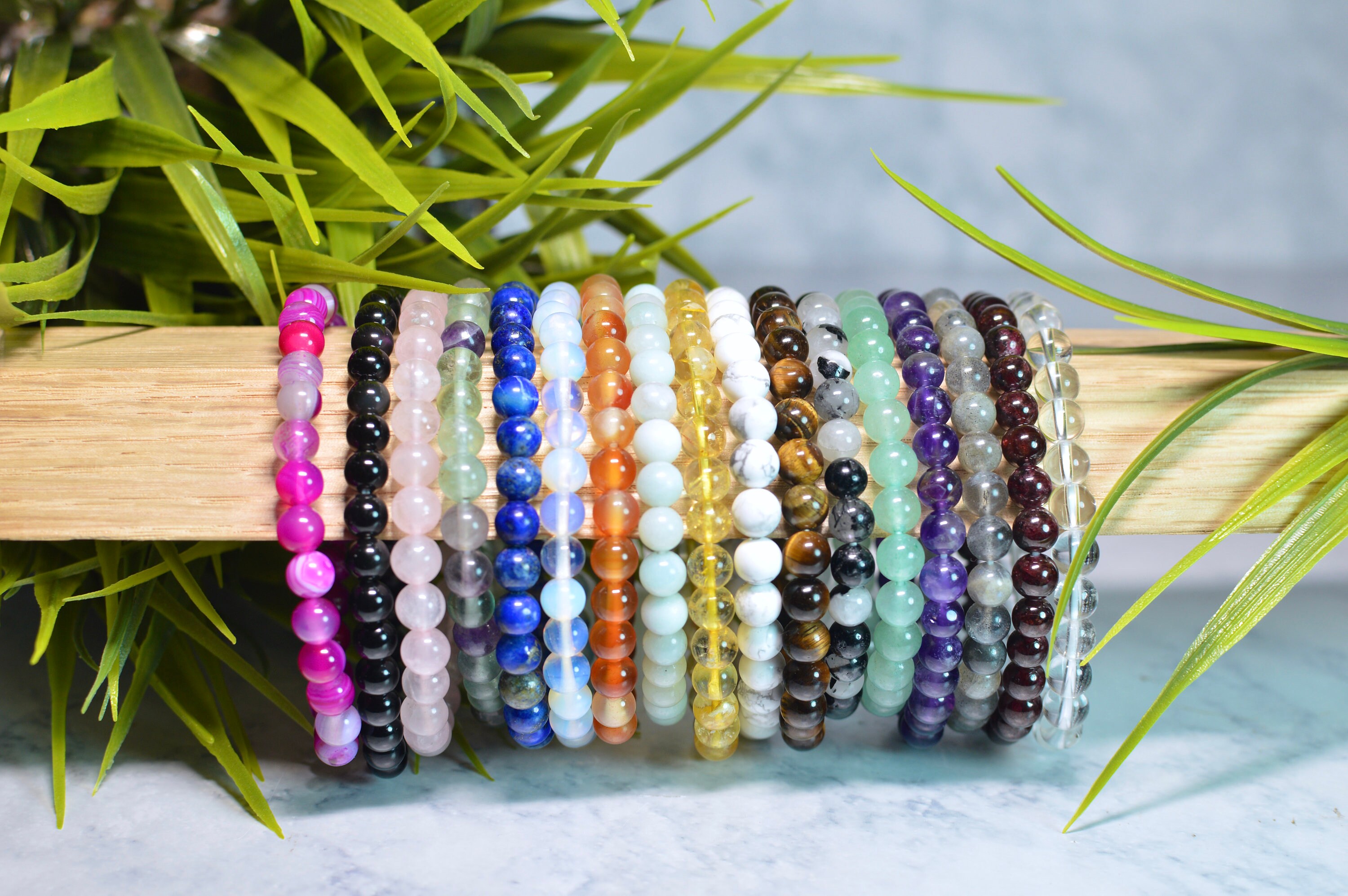 Crystal Bracelets 6mm//Stacking Crystal Bracelets//Gemstone Etsy