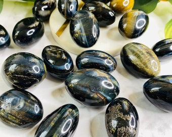 Blue Tiger's Eye Tumbled Stones