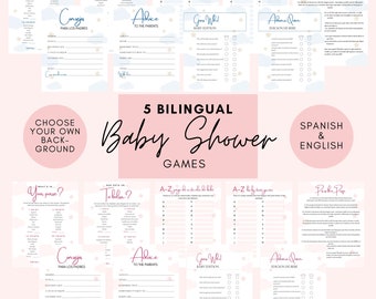 Bilingual Baby Shower Games | 5 English & Spanish Games | Boy and Girl