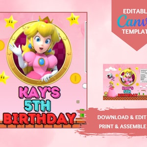 Princesa Peach Chip Bolsa | Download digital | Sacos de chips para impressão