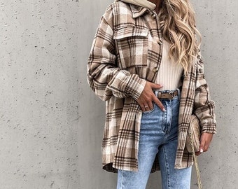 plaid winter jacket