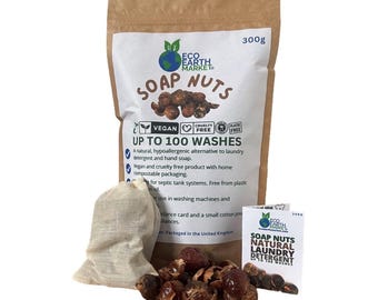 Soap Nuts | 300g | 100 Washes - Eco-Friendly | Plastic Free | Natural | Laundry Detergent
