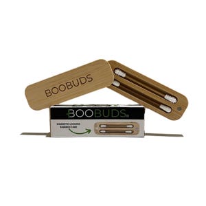 BOOBUDS Reusable Bamboo Swabs (2 Pack) - Eco friendly | Natural | Sustainable | Beauty Cotton Buds For Makeup