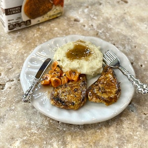 Pork chops magnet/miniature food/mini food/dollhouse food