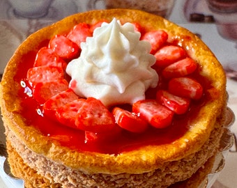 gâteau au fromage aux fraises