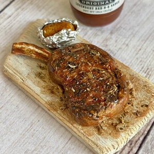 Tomahawk steak/food magnets/miniature food/dollhouse food