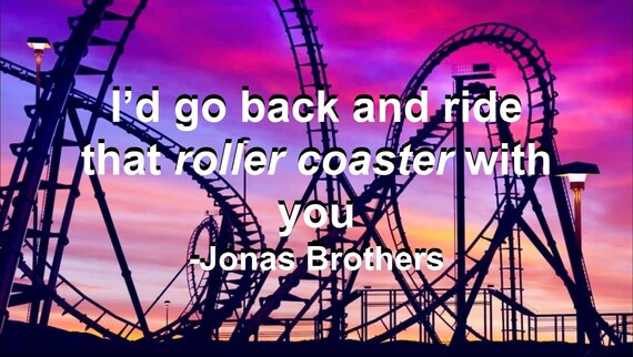 Jonas Brothers Rollercoaster Lyrics Sticker Etsy