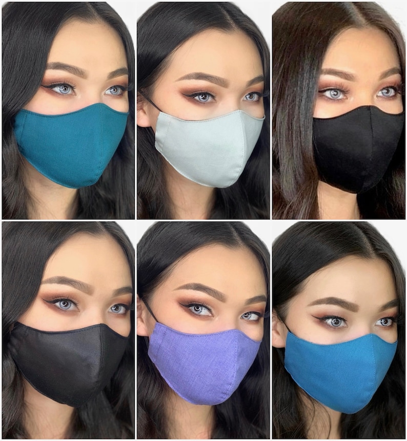 Stylish Designer Face Mask With Filter Pocket 3 Layers Etsy
