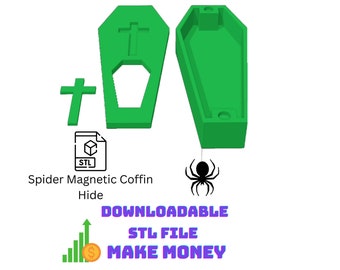 Fichier STL de cache-cercueil magnétique Spider avec licence commerciale