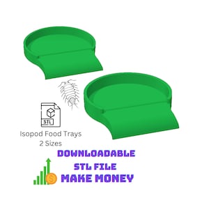 Isopod Feeding Trays STL File With Commercial License