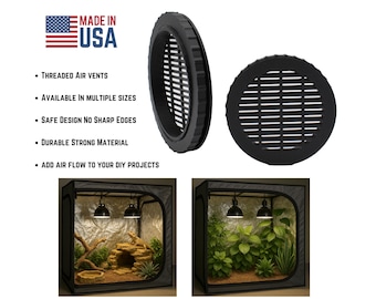Retti Vent - Ventilação para terrário de répteis com rosca (faça você mesmo)