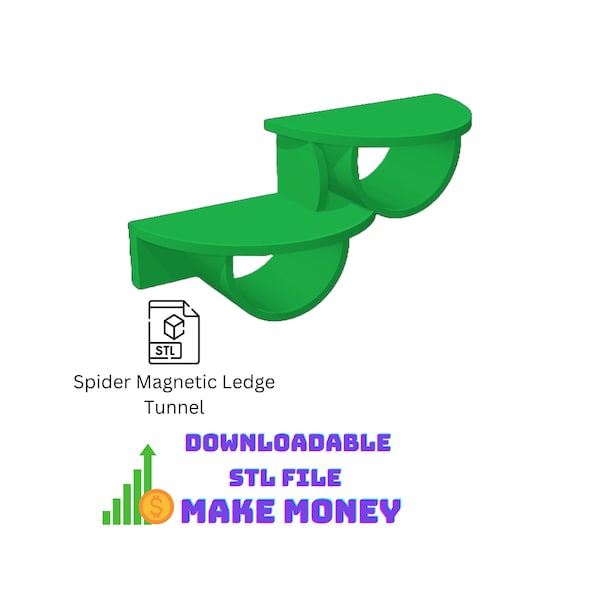 Spider Magnetic Tunnel Ledge STL File With Commercial License