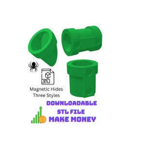 Magnetic Retro Tube Hides | STL File with Commercial Licensing | Three Sizes |  Spider, Tarantula