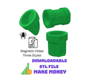 Magnetic Retro Tube Hides | STL File with Commercial Licensing | Three Sizes |  Spider, Tarantula