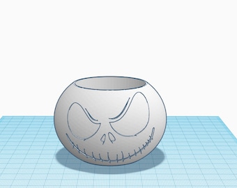 Skeleton Face Succulent Planter STL File For 3D Printing