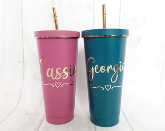 Personalized Tumbler with lid and straw | 20oz Stainless Steel Insulated  Tumblers | Personalized Gif…See more Personalized Tumbler with lid and  straw