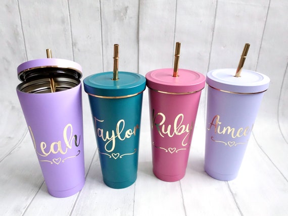 Personalized Acrylic Insulated Tumblers With Lid & Straw