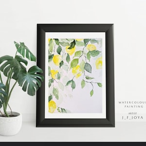 Original art on paper, Lemon watercolor artwork, Unframed