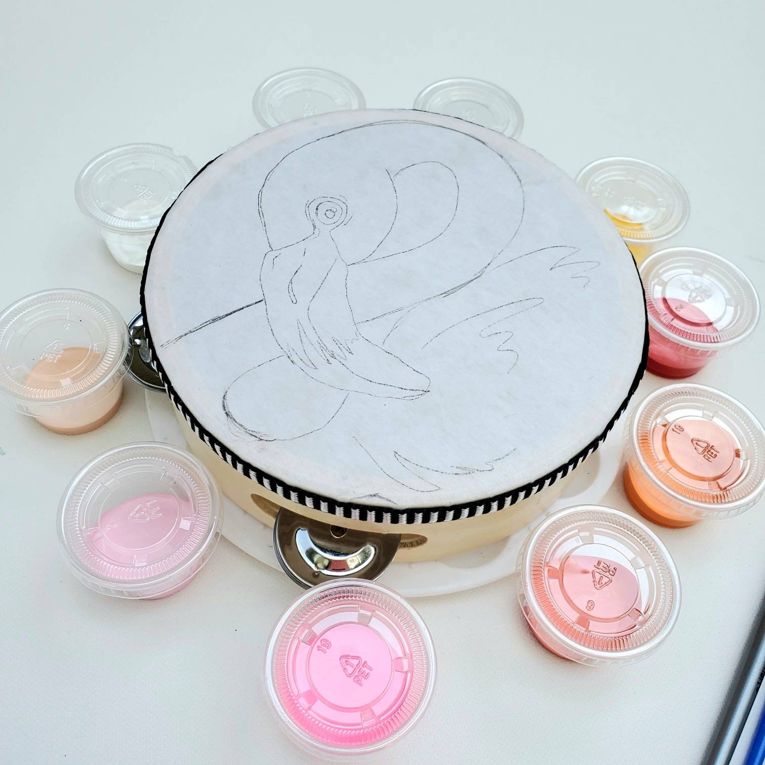 Flamingo Tambourine Kit Etsy