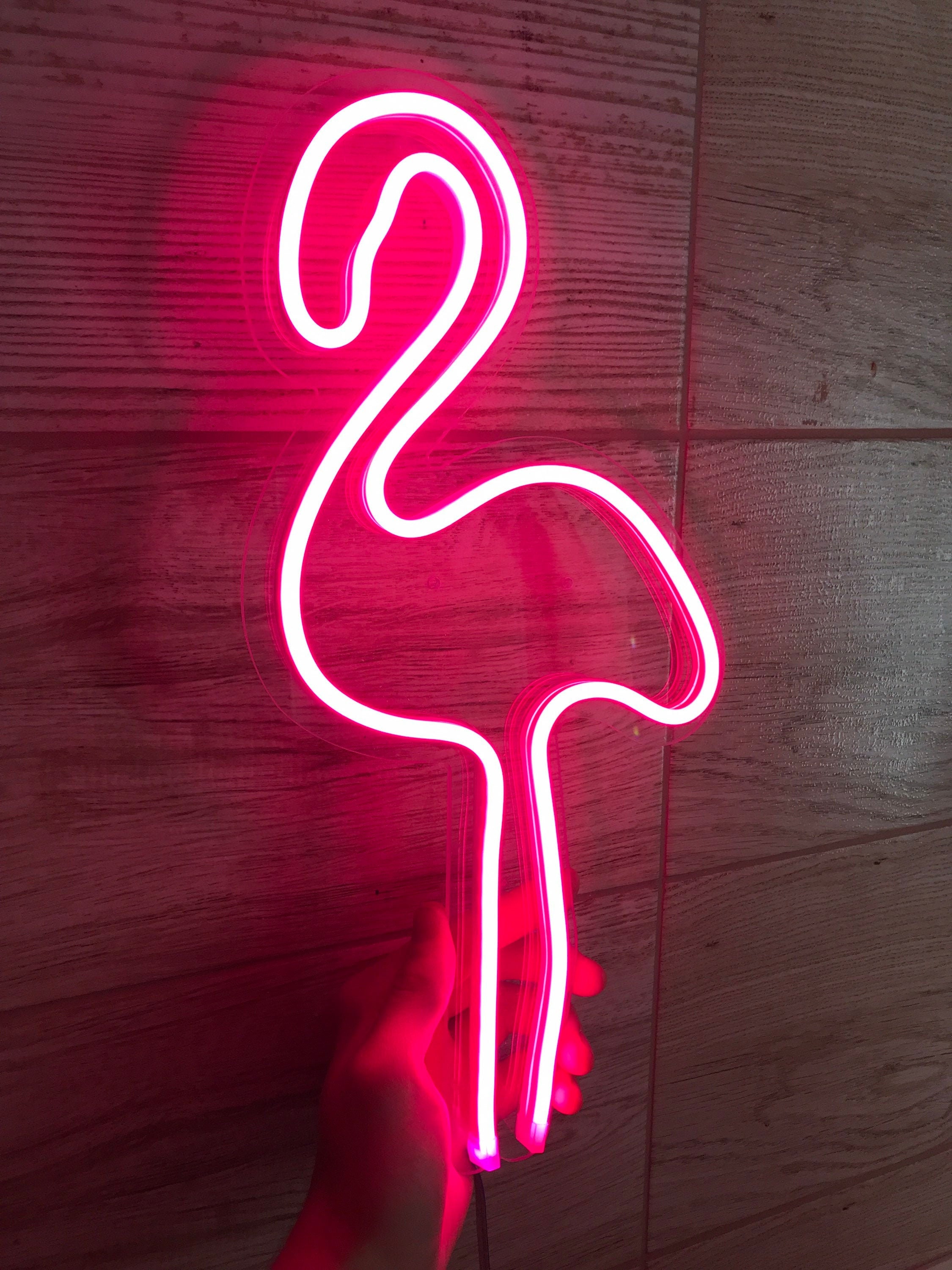 Flamingo Neon Sign Flamingo Sign Custom Neon Wall Signs Etsy