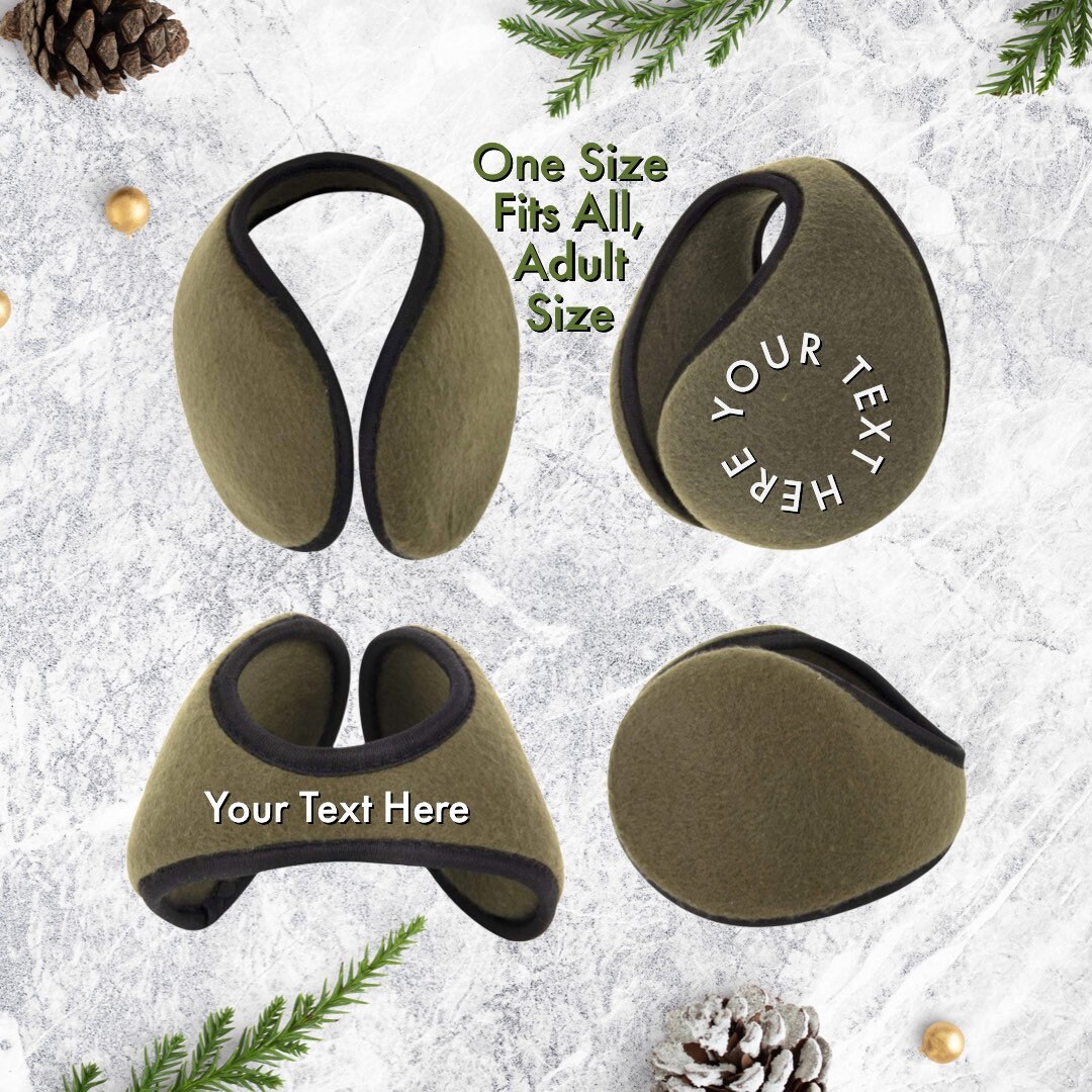 Custom Fleece Ear Muffs, Unisex Ear Muffs, Ear Muffs Custom, Ear Muffs