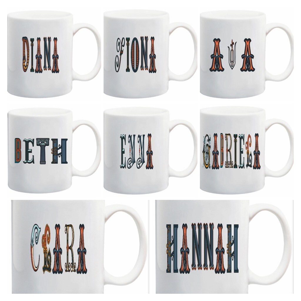 Custom name gift mugs Personalized Coffee Mug Etsy