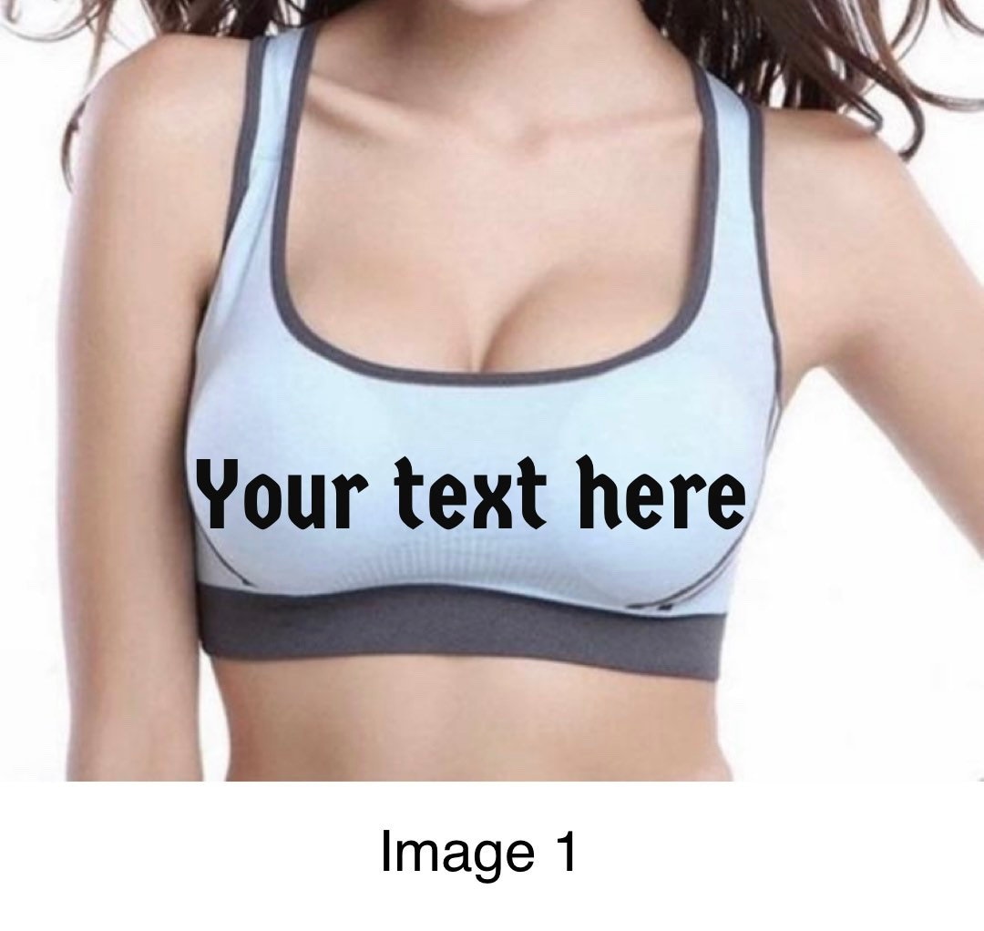 Monogrammed sports bra deals