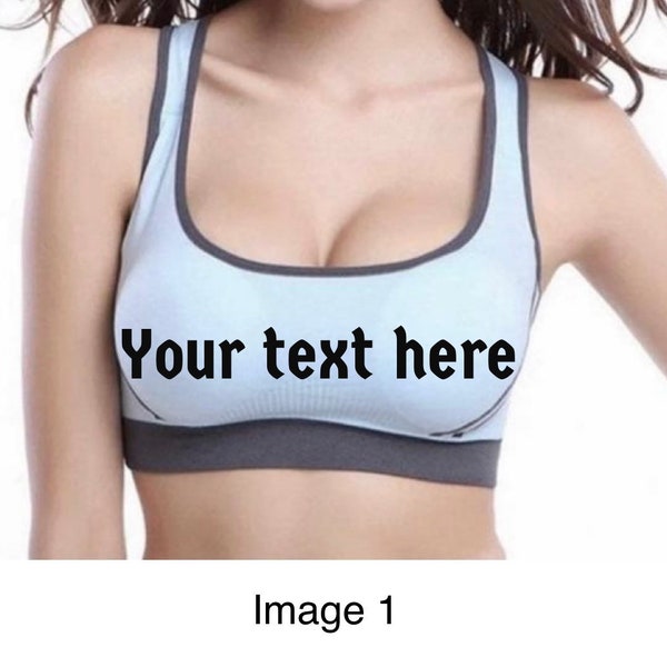 Personalized padded sports bra. Workout custom bra. Seamless and stretchable, sports wear yoga bra, padded bra