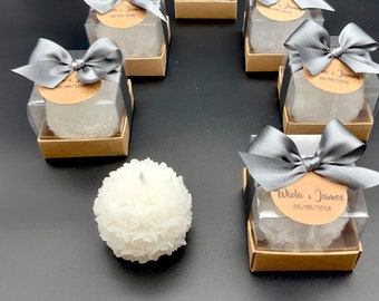 lembrancinhas de casamento para convidados: Presentes personalizados para chá de panela com velas de rosas, lembrancinhas para convidados