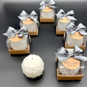 Rose Candle Favors for Wedding, Personalized Party Favors,Wedding Shower Favors,Save the date, Custom wedding favors, Bridal Shower Gifts