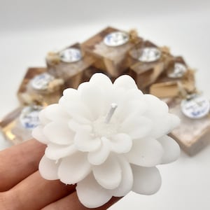 Lotus Hochzeit Gunst Kerze: Personalisiertes Brautparty Geschenk für die Gäste