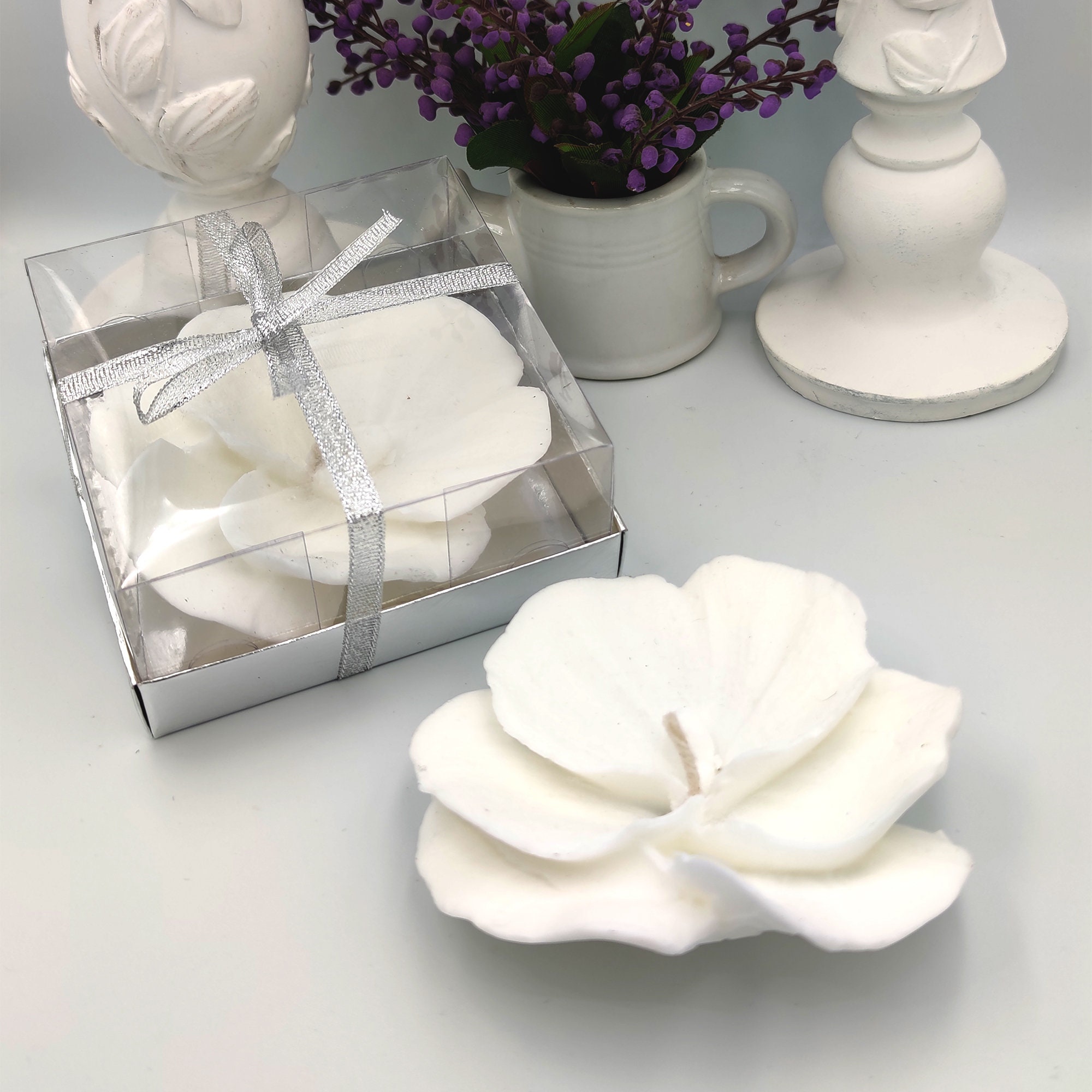 Wedding Favors Candles Customized Orchid Candle Gift Wedding Etsy