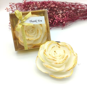 Personalisierte Rose Candle Favors: Elegante Hochzeitsgeschenke