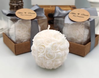 Favores de velas de boda, regalos de velas de rosas a granel, regalo de boda personalizado, velas rojas a granel, juego de regalos de boda, invitado de favores de despedida de soltera