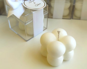 Bubble Candles: Personalized Wedding Shower Favors