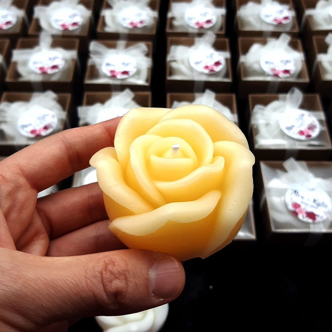 Bridal Shower Party Favors Rose Candle Wedding Souvenir Etsy