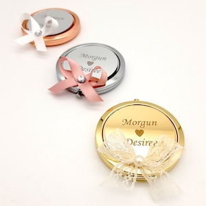 Personalized Hand Mirror Wedding Favors: Elegant Bridal Shower Gifts