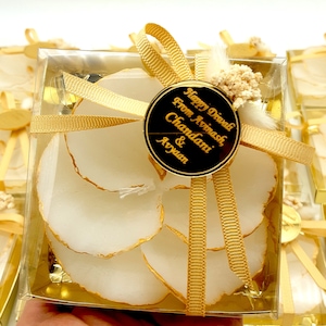 Orchideen Hochzeitskerze Gastgeschenke: Personalisiertes Partygeschenk