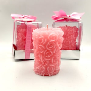 Wedding shower favors, Rose Candle Favor, Wedding Favor for Guest, Roller Rose Candle Gifts, Wedding Souvenir, Candle Wedding Favor Bulk